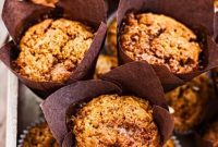 Golden Pumpkin Muffins with Toffee Honeycomb Crunch