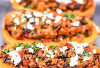 Baked Squash with Ground Turkey and Wild Rice