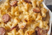 Decadent Two-Cheese Macaroni with Hearty Polish Kielbasa