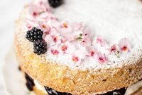 Light and Fluffy Victoria Sponge with Tangy Blackberry Compote