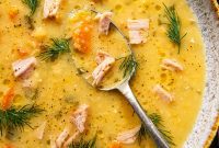 Golden Split Pea Soup with Smoked Ham