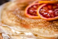 Zesty Blood Orange Ricotta Cloud Crepe Cake