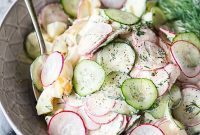 Cucumber, Radish, and Egg Salad with Creamy Dill Dressing