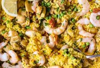 Vibrant Spanish Chicken and Shrimp Rice