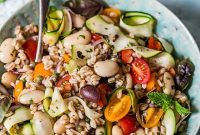 Vibrant Mediterranean Zucchini Farro Bowl
