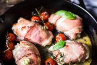 Prosciutto Swaddled Creamy Pesto Chicken Pockets