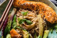 Wok-Fried Chilli Salmon Noodles