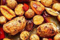 Rustic Spanish Chicken Thighs with Roasted Potatoes