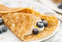 Zesty Limoncello Blueberry Cheese Crepes