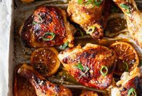 Sweet and Sticky Oven-Baked Chicken Thighs and Drumsticks