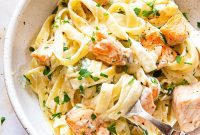 Creamy Salmon Pasta with Vibrant Greens