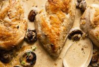 Chicken Supreme in Velvety White Wine Mushroom Cream