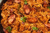 Savory Kielbasa with Tangy Sauerkraut