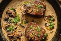 Exquisite Filet Mignon in a Velvety Marsala Mushroom Reduction