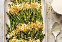 Mornay Asparagus Bake with Toasted Crumbs