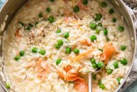 Creamy Salmon and Sweet Pea Risotto