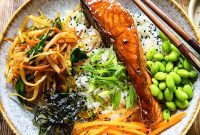 Glazed Teriyaki Salmon Donburi