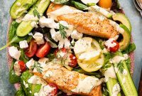 Artisan Salmon Cobb with Zesty Lemon-Dill Dressing