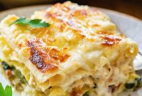 Velvety Chicken Lasagna with Earthy Winter Greens