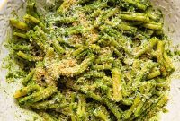 Vibrant Kale Pesto Pasta with Golden Pangrattato