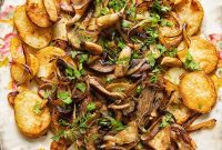 Crispy Oven Potatoes with Mushrooms and Onions