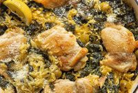 Zesty Lemon Chicken Orzo Skillet
