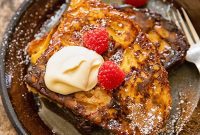 Golden Cinnamon Sourdough French Toast with Silken Maple Crème Fraiche
