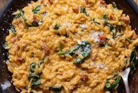 Velvety Chorizo and Spinach Orzo