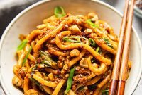 Spicy Vegan Dan Dan Noodles Street Style
