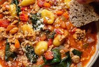 Nduja-Infused Sausage Gnocchi Soup