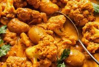 Creamy Potato and Cauliflower Tikka Masala