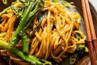 Miso Glazed Noodles with Tenderstem Broccoli