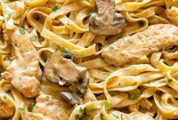 Rich Chicken Marsala Fettuccine