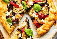 Smoky Eggplant and Roasted Pepper Galette