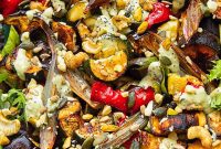 Summer’s Bounty Roasted Salad with Savory Seed Crunch