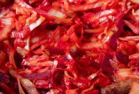 Smoky Bacon Braised Cabbage and Beets