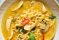 Velvet Thai Coconut Chicken Noodle Soup