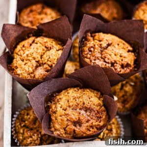 Close up of Toffee Honeycomb Pumpkin Muffins