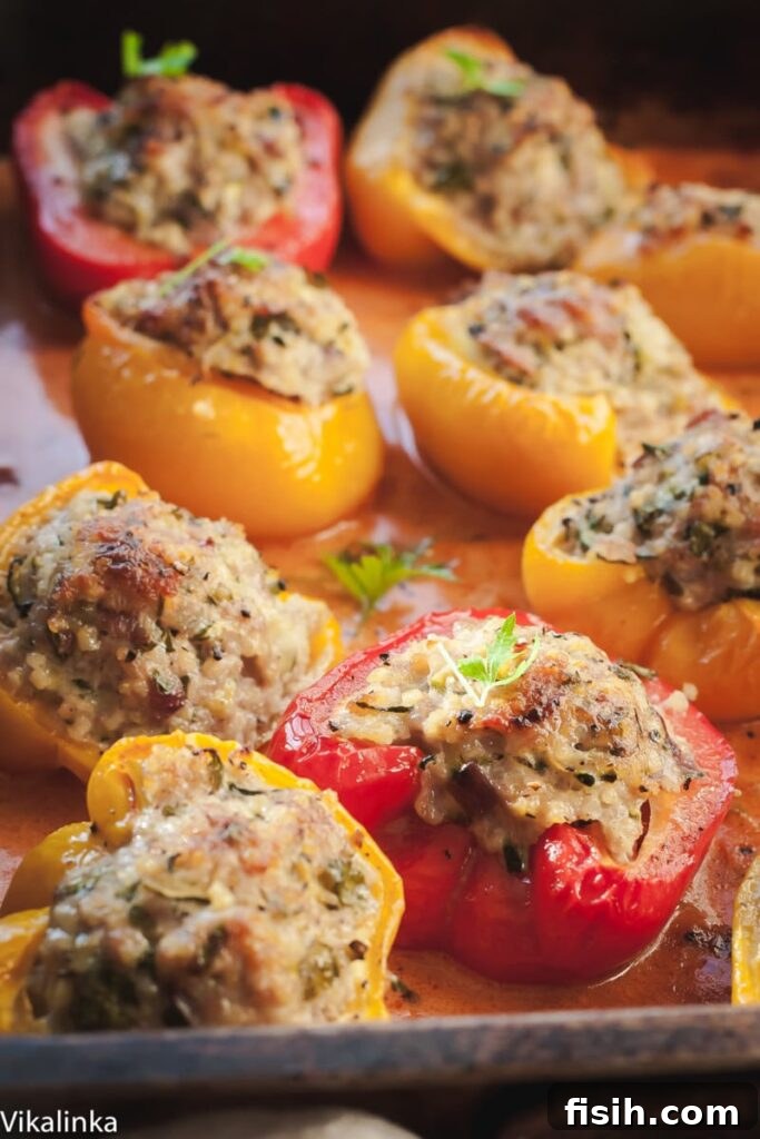 Flavorful Stuffed Bell Peppers with a Rich Paprika-Tomato Sauce