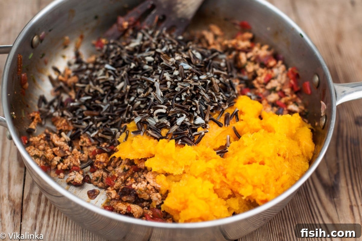 Stuffing ingrediants in bowl