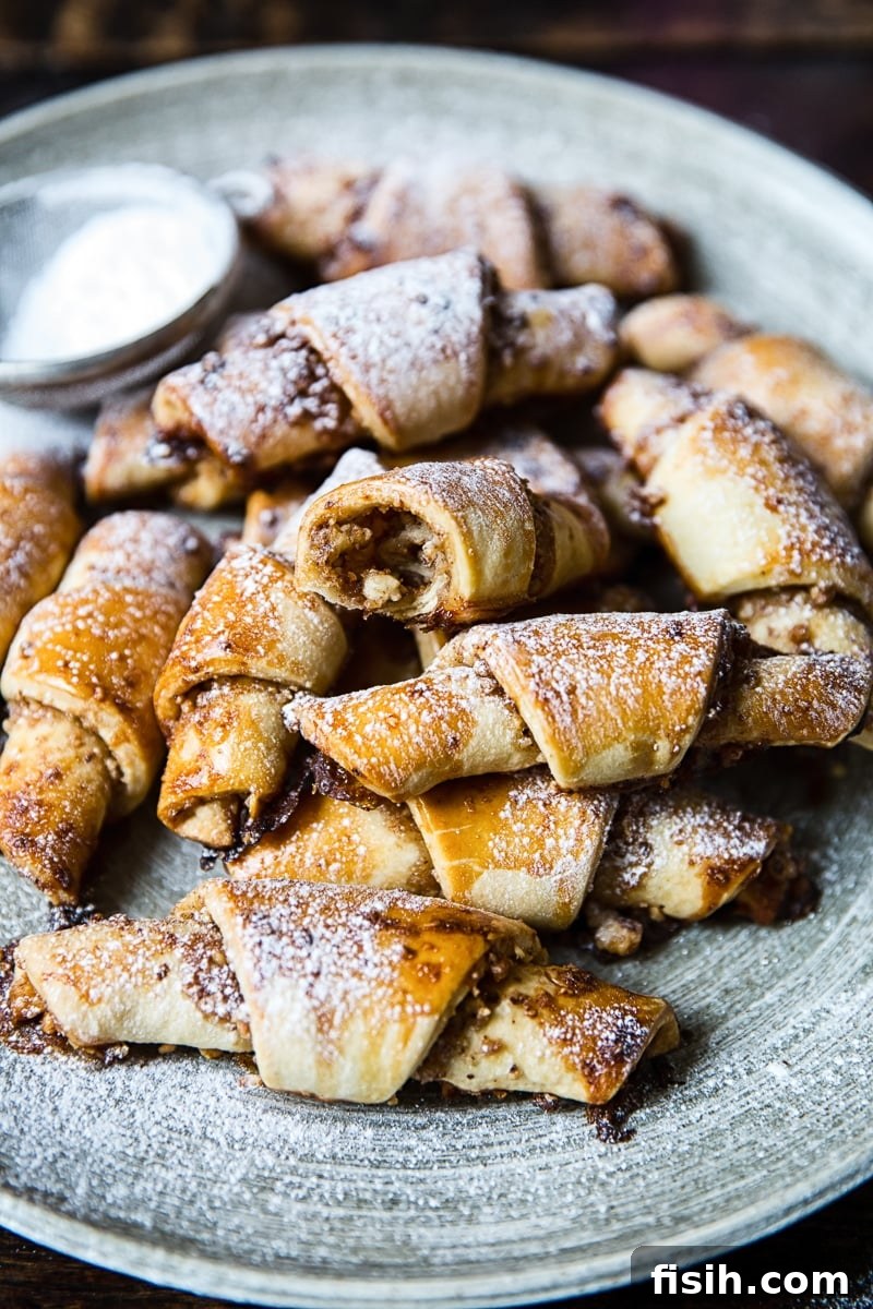 Honey-Kissed Cinnamon Walnut Rugelach 3 Honey, Cinnamon and Walnut Rugelach (Rogaliki)