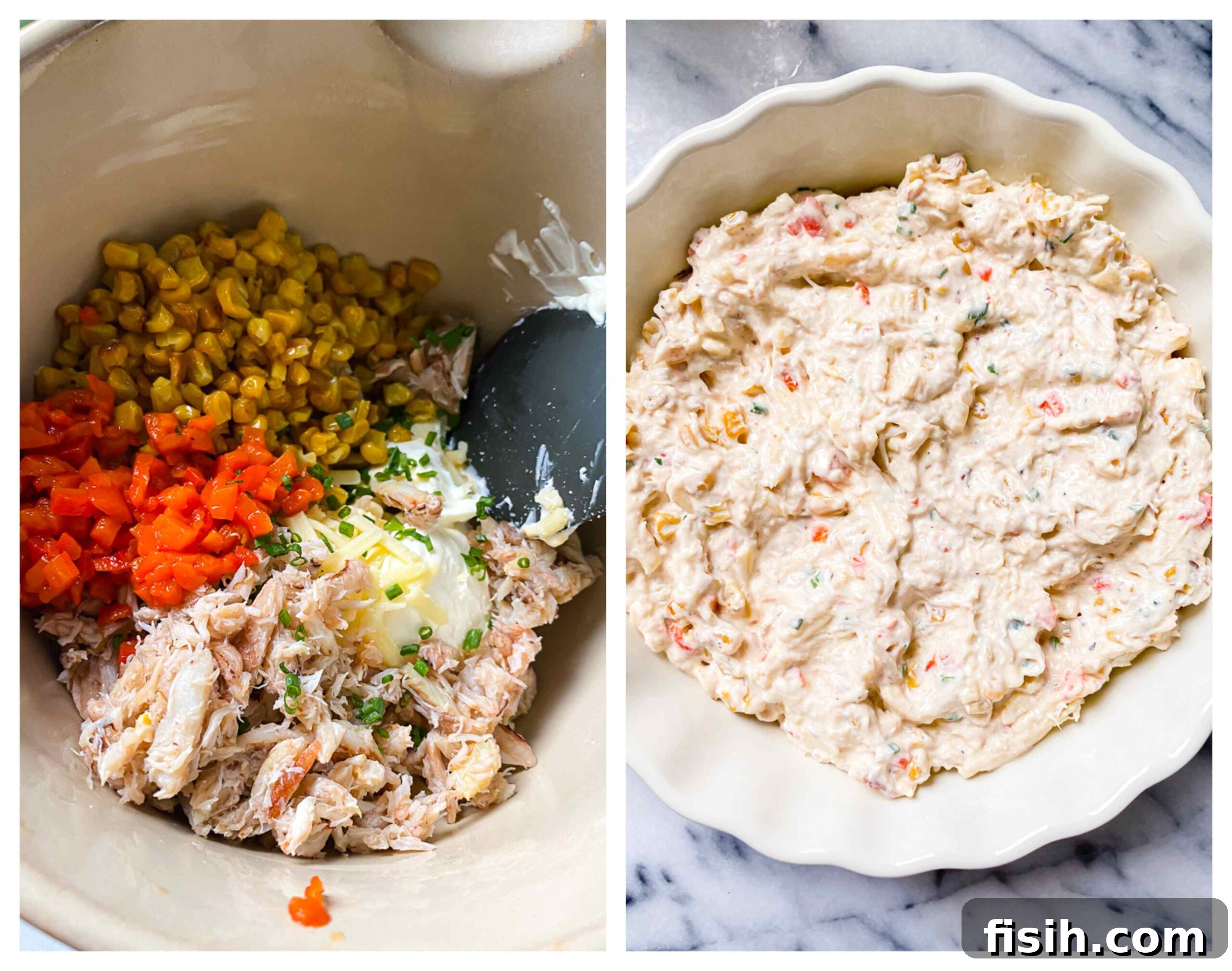 crab dip process images