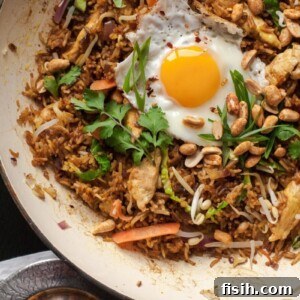 Top down of fried rice Nasi Goreng