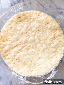 initial stage of making bread dough