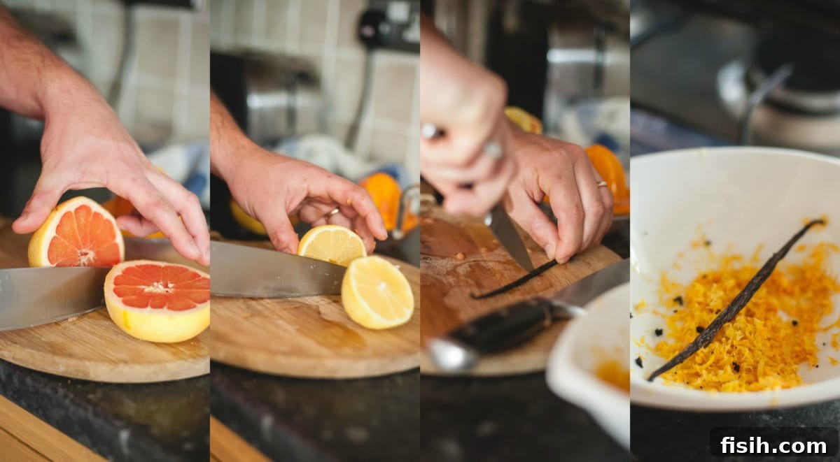 lemon posset process image collage