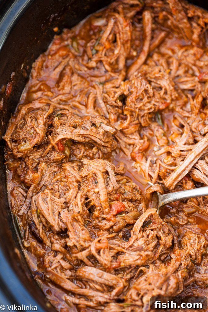 close up of beef ragu in a pot