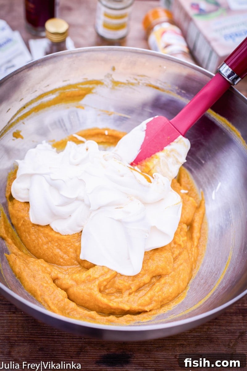 Close-up of layered Pumpkin Mousse Trifle