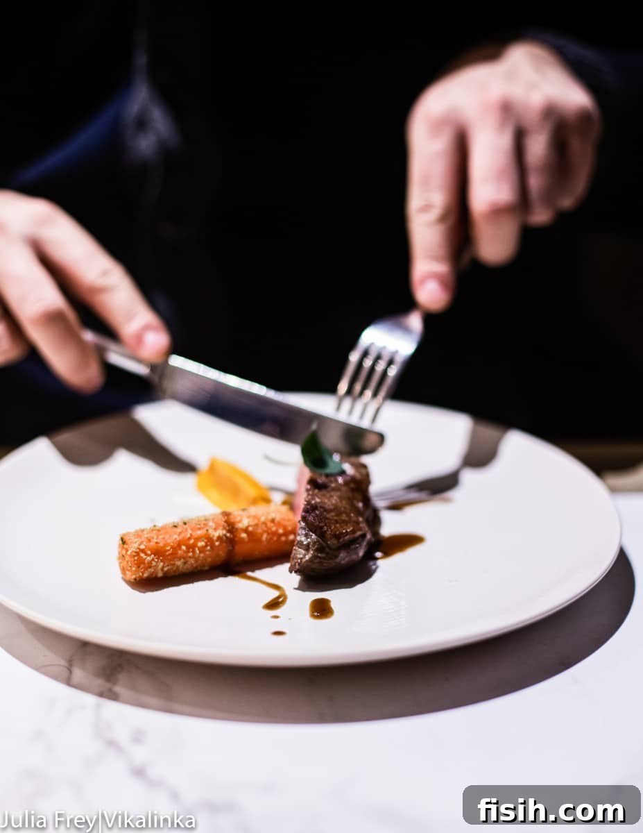 Another artfully presented dish, focusing on vibrant colors and textures