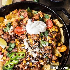 Chicken chilaquiles with warm corn salsa