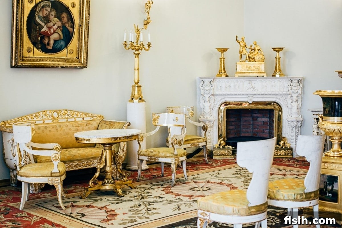 Exquisite interiors of the Hermitage Museum within the Winter Palace, Saint Petersburg